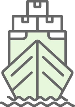 Yacht Fillay Icon Design vector
