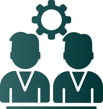 Group Team Glyph Gradient Icon vector