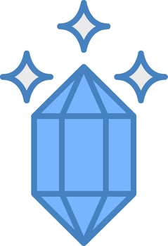 Quartz Line Filled Blue Icon vector
