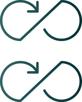 Infinity Line Gradient Icon vector