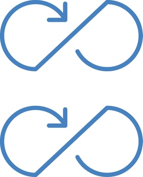 Infinity Line Filled Blue Icon vector