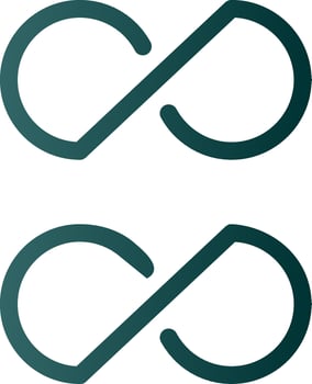 Infinity Glyph Gradient Icon vector