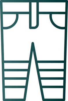 Jeans Line Gradient Icon vector