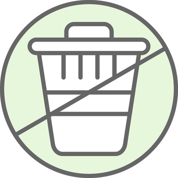 Zero Waste Fillay Icon Design vector