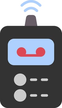 Recorder Flat Circle Icon vector