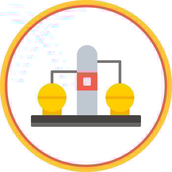 Refinery Flat Circle Icon vector
