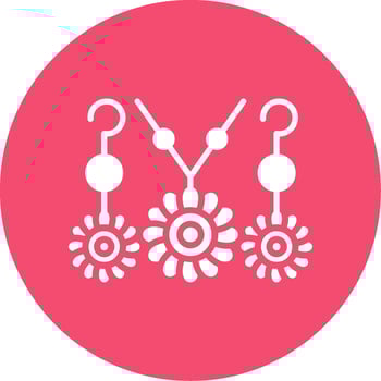 Jewelry Multi Color Circle Icon vector