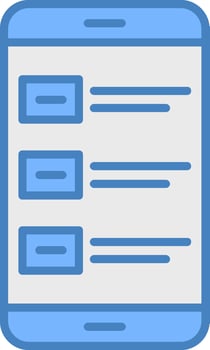 Survey Line Filled Blue Icon vector