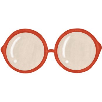 Round sunglasses isolated on transparent background png