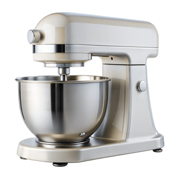 Modern silver kitchen mixer on a transparent background png