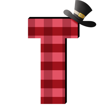 Plaid fabric Alphabet cliparts png