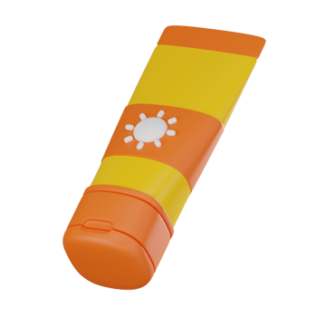 Sun Protection Essentials, Sun Screen Icon for Skincare. 3D Render png