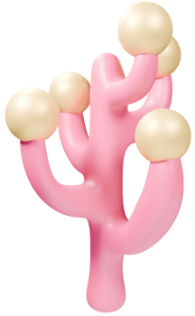 3D abstract shapes in cartoon plastic style png