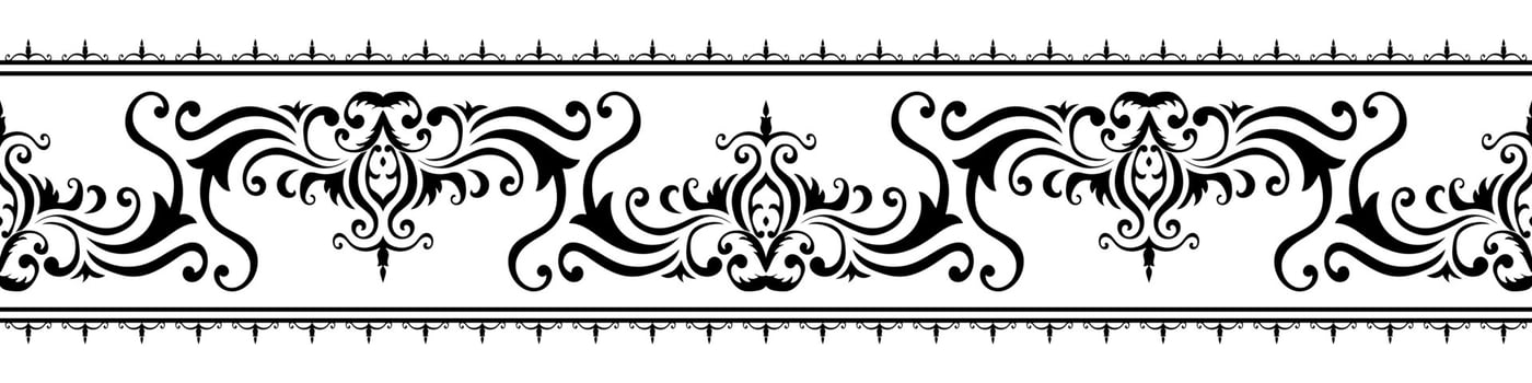 seamless black ethnic tribal pattern ikat border frame vector