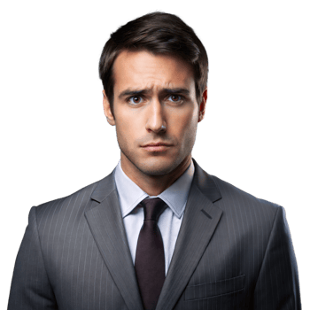 Professional man in suit with transparent background png
