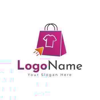 Ecommerce logo, Shopping cart logo and shopping bags logos vector