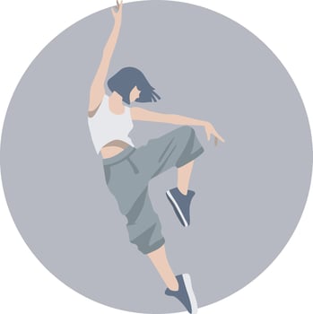 Street Dance Girl Illustration. vector