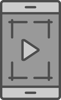 Screenshot Line Filled Greyscale Icon Design vector