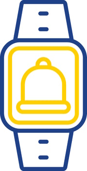 Notification Line Two Colour Icon Design vector
