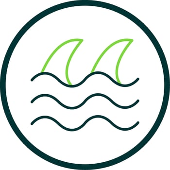 Wave Line Circle Icon Design vector