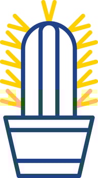 Succulent Line Two Colour Icon Design vector