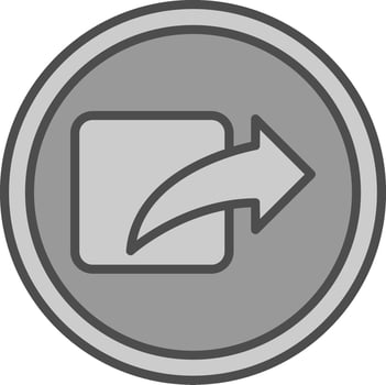 Share Line Filled Greyscale Icon Design vector