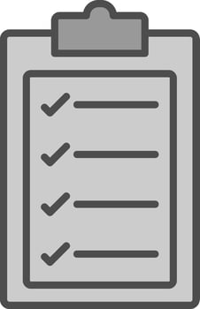 Criteria Line Filled Greyscale Icon Design vector
