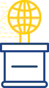 World Line Two Colour Icon Design vector
