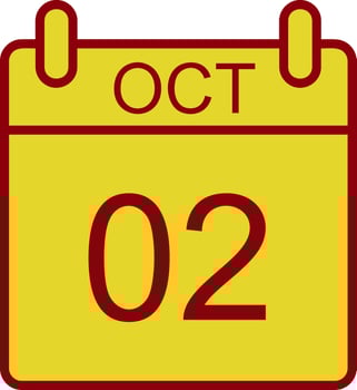 October Vintage Icon Design vector