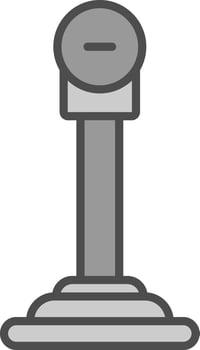Gear Line Filled Greyscale Icon Design vector