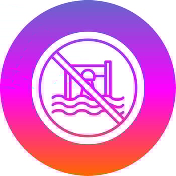 Prohibited Sign Glyph Gradient Circle Icon Design vector