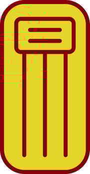 Beach Mattress Vintage Icon Design vector