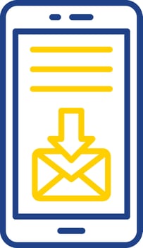 Mail Line Two Colour Icon Design vector