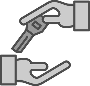 Leasing Line Filled Greyscale Icon Design vector