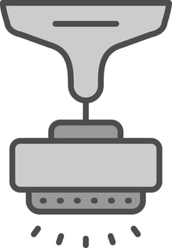 Lamp Line Filled Greyscale Icon Design vector
