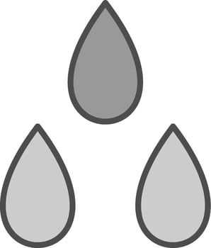 Water Drop Line Filled Greyscale Icon Design vector