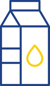 Milk Carton Line Two Colour Icon Design vector