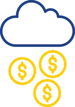 Raining Line Two Colour Icon Design vector
