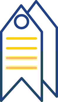 Tag Line Two Colour Icon Design vector