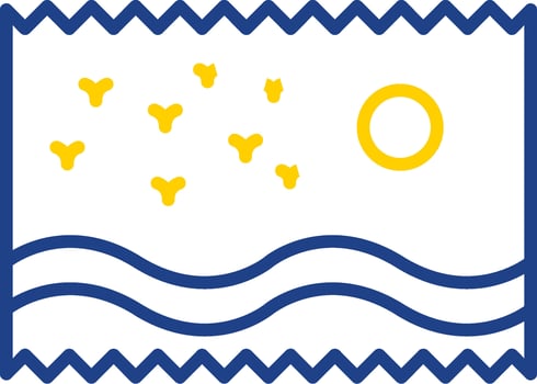 Photo Line Two Colour Icon Design vector