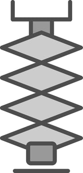 Car Jack Line Filled Greyscale Icon Design vector