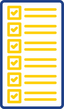 List Line Two Colour Icon Design vector