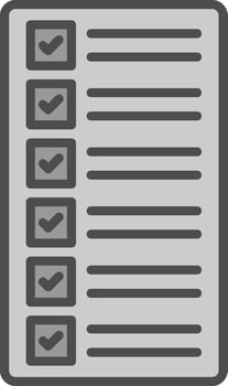 List Line Filled Greyscale Icon Design vector