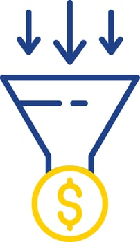 Conversion Optimization Line Two Colour Icon Design vector