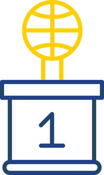 Basketball Line Two Colour Icon Design vector