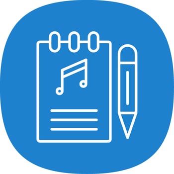 Songwriter Line Curve Icon Design vector