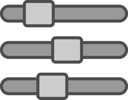 Volume Control Line Filled Greyscale Icon Design vector