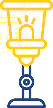 Lamp Line Two Colour Icon Design vector