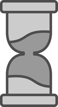 Sandglass Line Filled Greyscale Icon Design vector