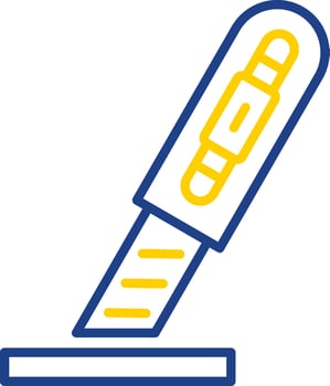 Cutter Line Two Colour Icon Design vector